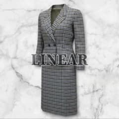 バーバリー セットアップ 銀ボタン ウール カシミヤ 千鳥柄 グレー シングル LINEAR 千鳥格子 セットアップ グレー カシミヤ混 ダブル フォーマル