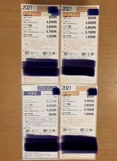 値下げしました！ナガシマスパーランド 割引券 大人3枚　小学生1枚　合計4枚のサムネイル