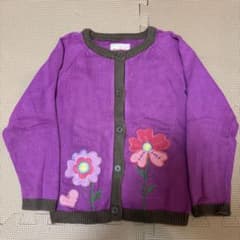 OshKosh B'gosh カーディガン 花柄刺繍 パープルのサムネイル