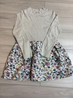 PETIT BATEAU プチバトー 長袖カットソー 花柄ワンピースのサムネイル