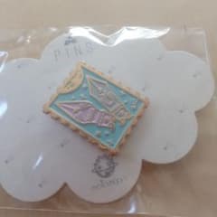 melomoon ピンバッジ 切手風 ペン先デザイン