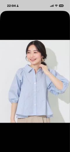パフスリーブフレアシャツ　UVカット・速乾のサムネイル