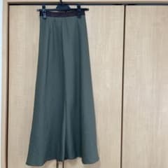 SIMPLICITE ロングフレアスカート カーキのサムネイル