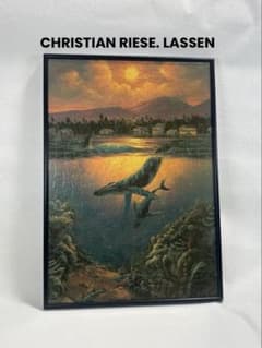 クリスチャンラッセン マウイ ホエール シンフォニー ジグソーパズル額