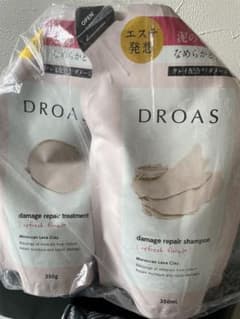最終値下げDROAS#ダメージリペアシャンプー&トリートメント詰め替えのサムネイル