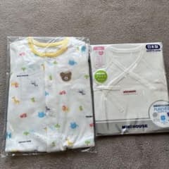 ミキハウス　プレオール　短肌着　50 60 新生児　日本製　ピュアベールのサムネイル