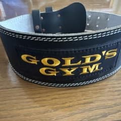 【美品】ゴールドジム トレーニングレザーベルト Mサイズのサムネイル