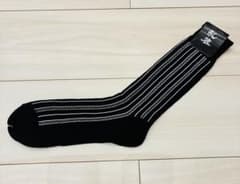 メンズ 礼装用 フォーマルソックス 黒 ストライプ柄のサムネイル