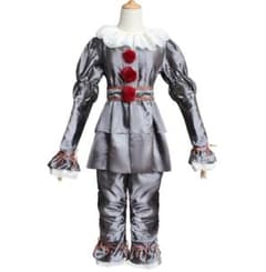 ペニーワイズ ホラーピエロ グレー 仮装 ハロウィンコスプレ衣装セットMのサムネイル