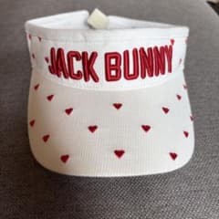 Jack Bunny サンバイザー ホワイト ハート柄のサムネイル