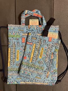 電車デザイン ナップザック、シューズバックのセットのサムネイル