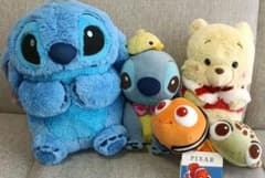 スティッチ・プーさん 超BIG・BIGぬいぐるみ他5個セット