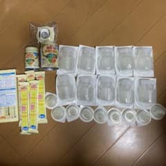 使い捨て哺乳瓶、乳首、ミルク7本、缶2本のサムネイル