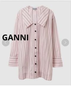 GANNI ガニー コットン ストライプ オーバーサイズ シャツ定価¥2.7万 