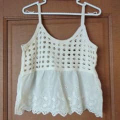 キャミソール アイボリー 刺繍 レースのサムネイル