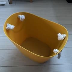 プラスチック製バスケット　マスタードイエローのサムネイル