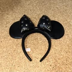 スタッズ付き ブラック ミニーマウス カチューシャのサムネイル