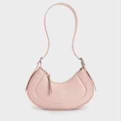 CHARLES & KEITH ペトラ カーブショルダーバッグ ピンクのサムネイル