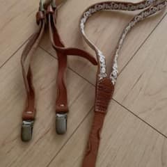 シュシュドママン　レザーサスペンダー　レース刺繍のサムネイル