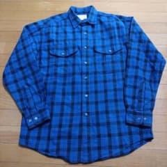 USA製 90s FILSON ヘビネル 青黒チェック サイズL