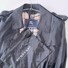 Burberry London トレンチレインコート ブラック、収納バック付 | Mercari