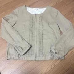 ♡美品♡ノーカラージャケット　ベージュ　　シネマクラブのサムネイル