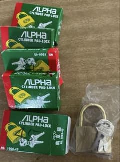 ALPHA シリンダー南京錠 NO. 1000-45 5個セットのサムネイル