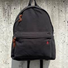 極美品◎ POLO RALPH LAUREN キャンバス リュック 黒 赤ポニー - メルカリ