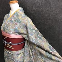 小紋 正絹 四季の花のサムネイル