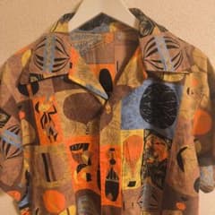ビンテージ 50s 総柄 コットンシャツ vintage 1950sのサムネイル