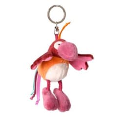 희귀:NICI 봉제인형 열쇠 고리 벨라노 앵무새 10cm