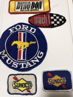 フォードマスタング　SUNOCO DYNODONワッペン刺繍5点セットのサムネイル