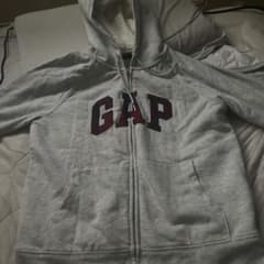 GAP グレー ジッパー付きフードパーカーのサムネイル