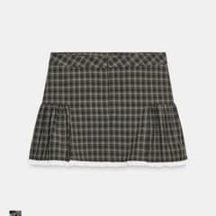 ZARA レースチェックミニスカート XLのサムネイル