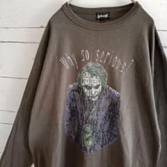 【希少】Schott ダークナイト ジョーカー 長袖 ロンT Lサイズ コラボ 希少】Schott ダークナイト ジョーカー 長袖 ロンT Lサイズ コラボ