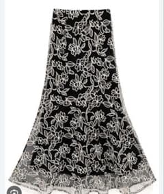 GRL グレイル　花柄刺繍バイカラーマーメイドスカート