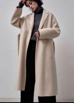 スタニングルアー　テーラーリバーコート　セオリー　ロンハーマン スタニングルアー テーラーリバーコート ロング丈 ウール アイボリー