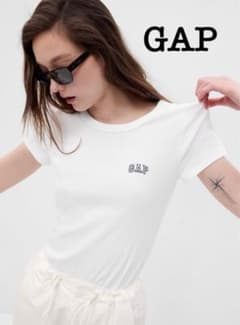 GAP リブフィットＴシャツ 白XL 美品のサムネイル
