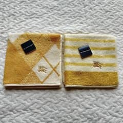 【BURBERRY】タオルハンカチ 2枚セット イエローのサムネイル