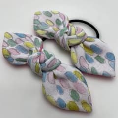 ミナペルホネン うさみみリボン ヘアゴム 2個セット ハンドメイド お