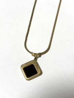 Pierre Cardin ピエールカルダン オニキス スクエア ネックレス