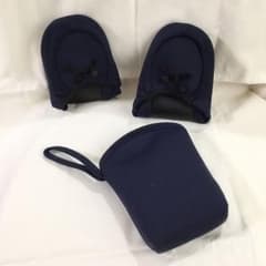 送込★新品 ポーチつき携帯スリッパ 女性用 旅行、参観、受験、役員などにのサムネイル