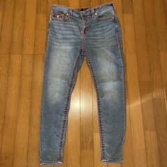 TRUE RELIGIONひ デニムパンツ ピンクステッチのサムネイル