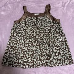 marie claire ノースリーブ ブラウン リーフ柄のサムネイル