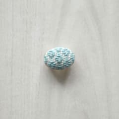 帯留め（ゴールド）　こぎん刺しのサムネイル