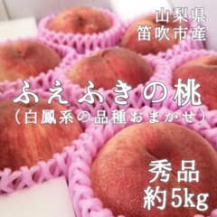 業務用/ふえふきの桃・白鳳系の品種おまかせ/青秀品/山梨県笛吹市産/約5kg入 業務用/ふえふきの桃・白鳳系の品種おまかせ/青秀品/山梨県笛吹市産/約