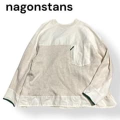 ナゴンスタンス★nagonstans バックウオームコンビプルオーバー ホワイト ナゴンスタンス☆nagonstans バックウオームコンビプルオーバー
