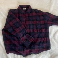 GYDA チェックシャツ　赤　長袖のサムネイル