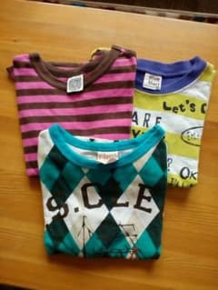 ゆーみん˙ᵕ˙⑅*.さん専用　男の子　ロングＴシャツ3枚セット　110センチのサムネイル