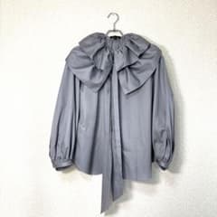 Drawer 2WAY 後付けフリルカラー ギャザー パフスリーブ ブラウス36 Drawer 2WAY 後付けフリルカラー ギャザー パフスリーブ ブラウス36
